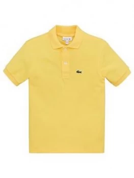 Image of Lacoste Boys Classic Short Sleeve Pique Polo Shirt - Yellow