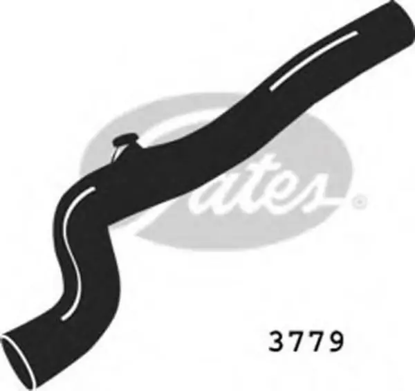 Image of Gates Curved Radiator Hose 430mm X 33 Gates 3779 Gates-3779