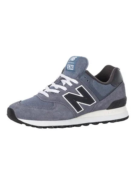 Image of New Balance 574 Suede Trainers Rain Cloud/Reflection 9 UK