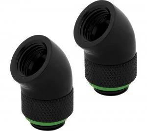 Image of CORSAIR Hydro X Series XF 45° Rotary Fitting Adapter - G1/4", Black, Pack of 2, Black