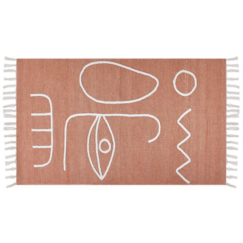 Image of Beliani Outdoor Rug Yavu Light Red 80 X 150 Cm