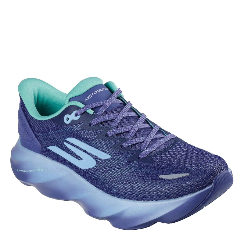 Image of Skechers AERO Burst Running Trainers Ladies Purple/Aqua female 4 (37)