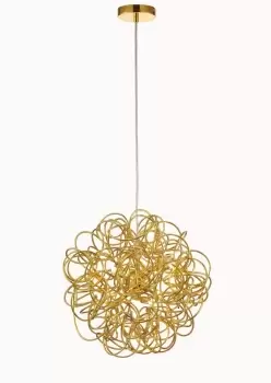 Image of Cassidy Ceiling Pendant Spherical Interwinding Aluminium 6 Light G9 Gold