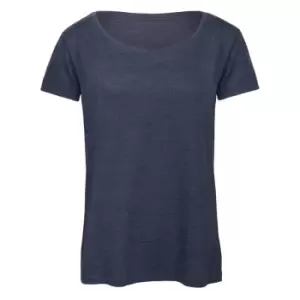 Image of B&C Womens/Ladies Favourite Cotton Triblend T-Shirt (XL) (Heather Navy)