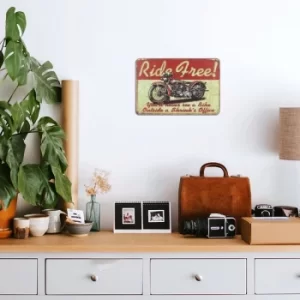 Image of Ride Free Multicolor Decorative Metal Wall Accessory