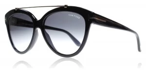 Image of Tom Ford Livia Sunglasses Shiny Black 01B 58mm