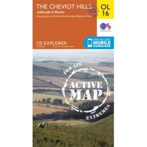 Image of The Cheviot Hills, Jedburgh & Wooler by Ordnance Survey (Sheet map, folded, 2015)