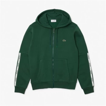 Image of Lacoste Tape Zip Hoodie - Green