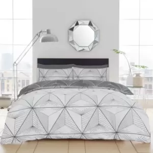 Image of Zander Duvet Cover Bedding Set - Grey - King - TJ Hughes