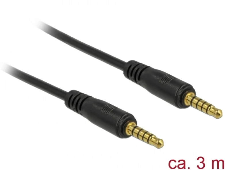 Image of DeLOCK 85698 audio cable 3m 3.5mm Black