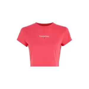 Image of Tommy Jeans Tjw Bby Crp Essential Logo 3 Ss - Pink
