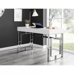 Image of Cambridge White High Gloss Dresser/Desk