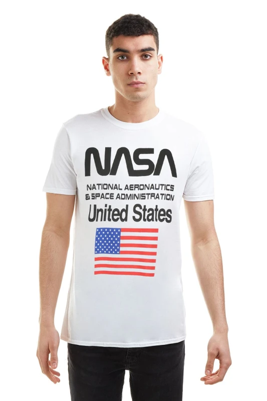 Image of NASA NASA Administration Cotton T-Shirt White male