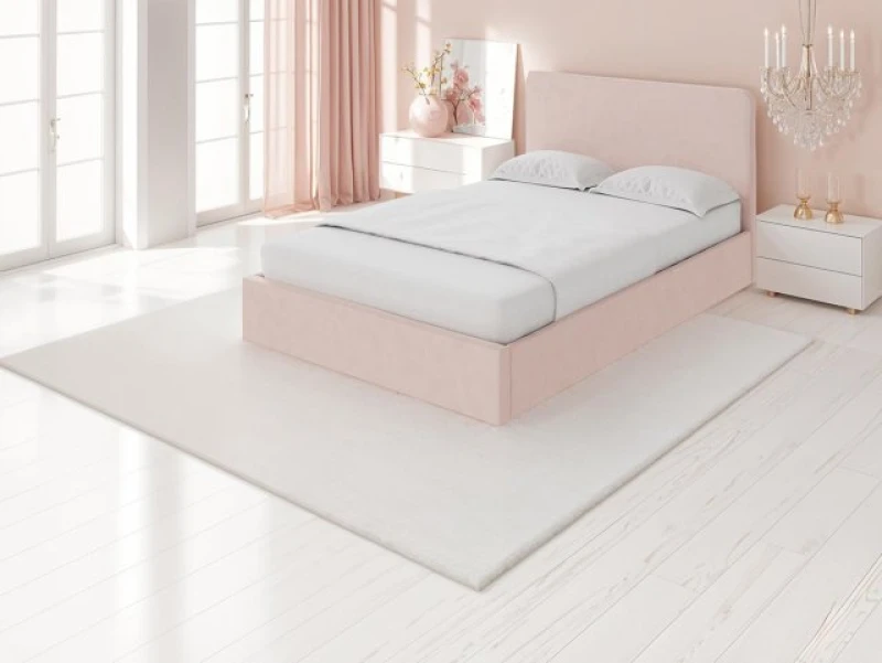 Image of GFW Chiswick Soft Pink Ottoman Bed Frame - 4ft6 Double
