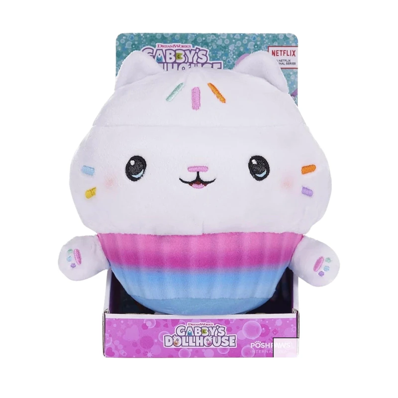Image of UNIVERSAL DREAMWORKS Gabby's Dollhouse 10" Cakey Cat Plush Soft Toy