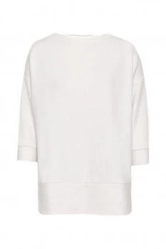 Image of Great Plains Wiggle Rib Oversized Top White