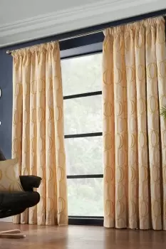 Image of Omega Lined Taped Pencil Pleat Curtains
