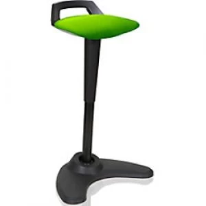 Image of dynamic Sit-Stand Stool with Adjustable Seat Spry Myrrh Green, Black