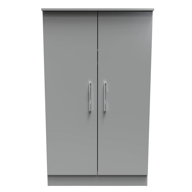 Image of Ready Assembled 2 U Trent 2 Door Midi Robe (Ready Assembled) in Dark Grey Size: Large Dark Grey Unisex Large
