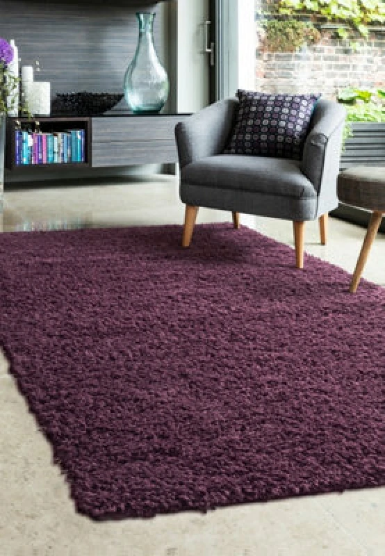 Image of Homemaker Jazz Shaggy Cosy Rug Plum 80X150 JB42121