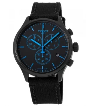 Image of Tissot Chrono XL Black Dial Black Fabric Strap Mens Watch T116.617.37.051.00 T116.617.37.051.00