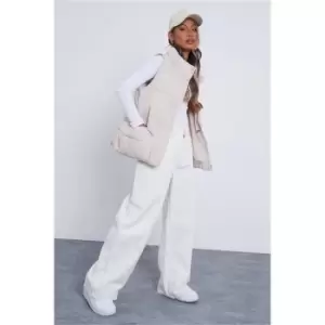 Image of I Saw It First Stone Padded Gilet - Brown