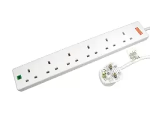 Image of Cables Direct RB-05M06SPD surge protector White 6 AC outlet(s)...