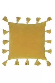 Image of Medina Tasselled Soft Velvet Cushion