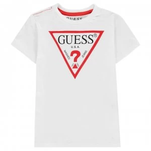 Image of Guess Boys short-sleeved T-Shirt - White/Red TWHT