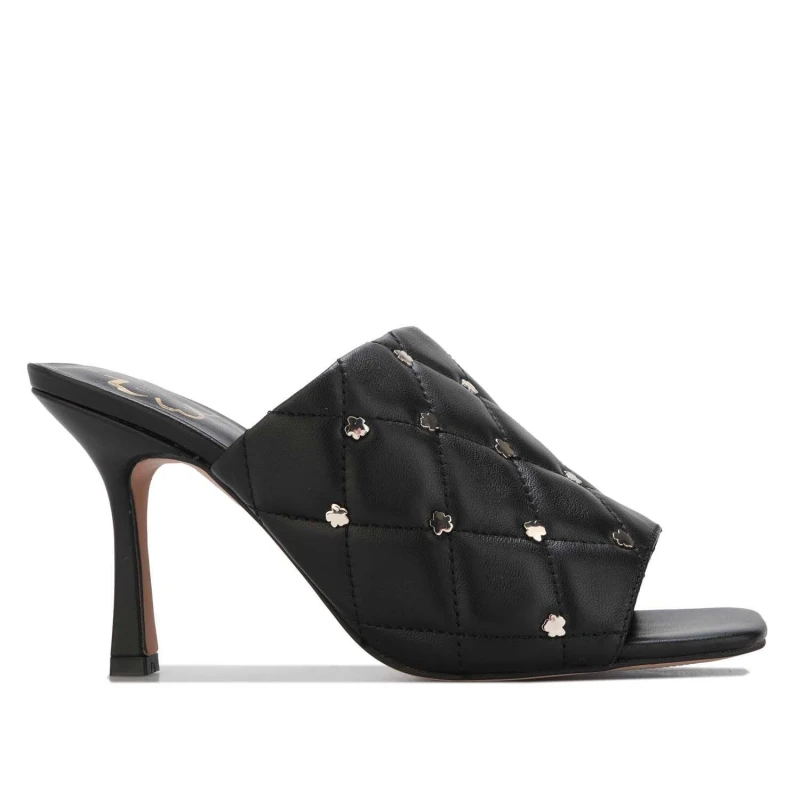Image of Ted Baker Majji Quilted Heeled Mules - Black 3
