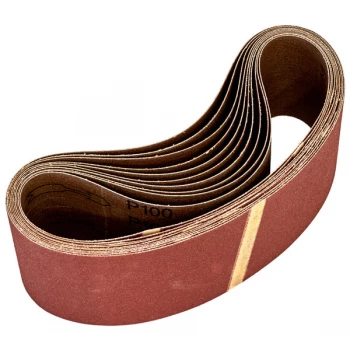 Image of Worksafe WSB53100 Sanding Belt 75 x 533mm 100Grit - Pack of 10