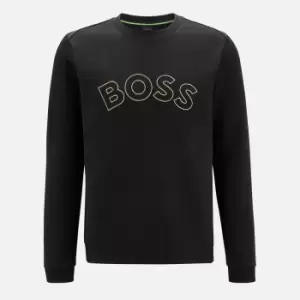 Image of BOSS Green Salbo Iconic Logo-Printed Jersey Sweatshirt - S