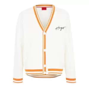 Image of Hugo Varsity Signature Cardigan - White