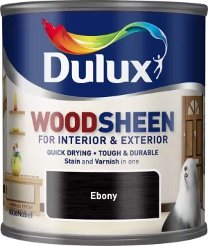 Image of Dulux Woodsheen Ebony Stain & Varnish 250ml