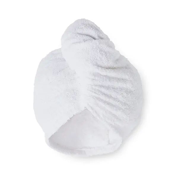 Image of Pack of 2 Catherine Lansfield Quick Dry Cotton White Turbie Head Towel White