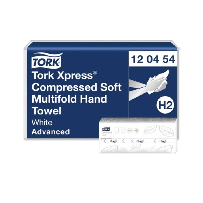 Image of Tork Xpress Compressed Soft Multifold Hand Towels 320x212mm 2-Ply White (2400 Pack) 120454