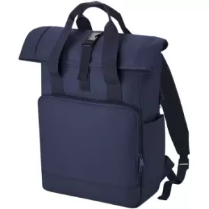 Image of Bagbase - Unisex Adult Roll Top Recycled Twin Handle Backpack (One Size) (Navy Dusk) - Navy Dusk