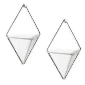 Image of Umbra Trigg Wall Vessel - White Nickel (Set of 2)