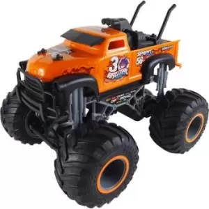 Image of Amewi Crazy Orange 1:16 RC model car for beginners Electric Monster truck 100% RtR 2,4 GHz Incl. batteries and charger