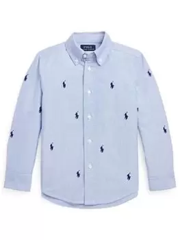 Image of Ralph Lauren Boys All Over Pony Shirt - Blue Size 4 Years