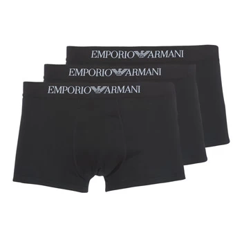 Image of Emporio Armani 3 Pack Cotton Trunks Black Size XL Men