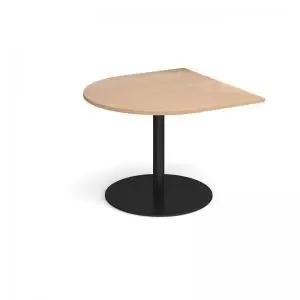 Image of Eternal radial extension table 1000mm x 1000mm - Black base and beech