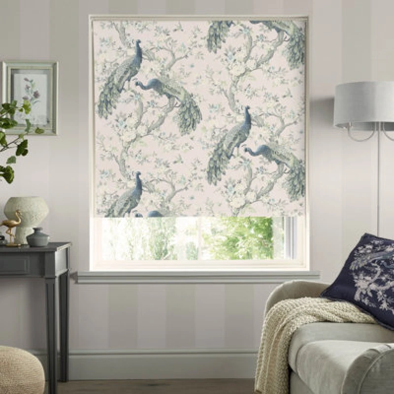 Image of Laura Ashley Belvedere Thermal Blackout Ready Made Roller Blind Midnight