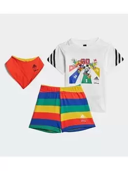 Image of adidas X Disney Mickey Mouse Gift Set, White/Black, Size 6-9 Months