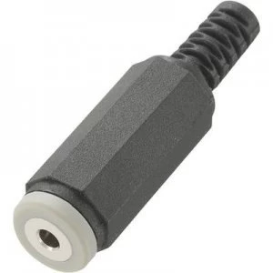Image of 2.5mm audio jack Socket straight Number of pins 4 Stereo Black Conrad Components
