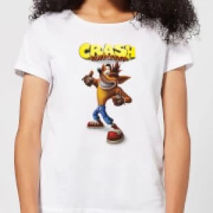 Image of Crash Bandicoot Thumbs Up Womens T-Shirt - White - 4XL