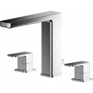 Image of Nuie - Windon 3-Hole Basin Mixer Tap with Pop-Up Waste - Chrome