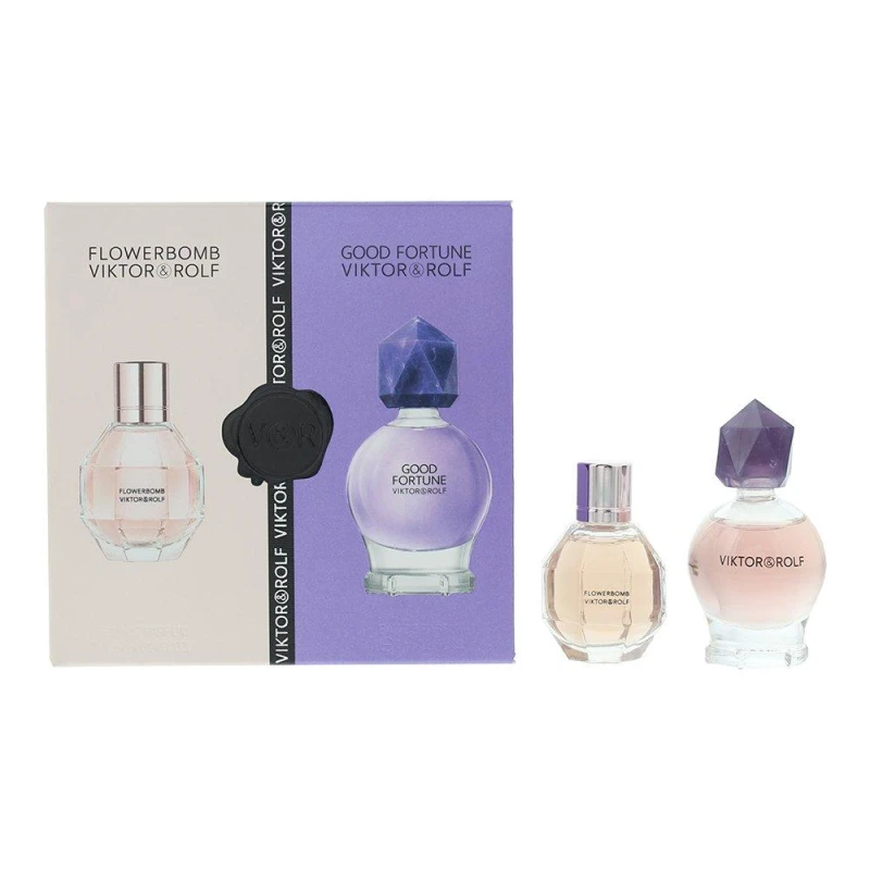 Image of Viktor & Rolf Mini Gift Set 7ml FlowerBomb Eau de Parfum + 7ml Good Fortune EDP