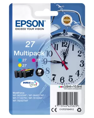 Image of Epson 27 Alarm Clock Tri Colour Ink Cartridges