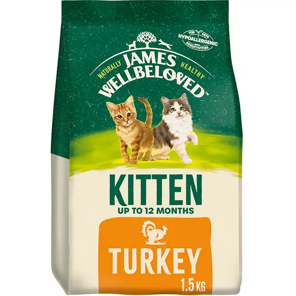 Image of James Wellbeloved Kitten Turkey and Rice Cat Food 1.5kg